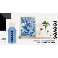 Reeves Paint Pouring Set Ocean 4 Pack