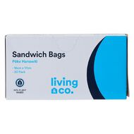 Living & Co 50% Plant-Based Sandwich Bags 30 Pack