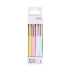 Uniti Stationery Elegant Simplicity 4 Piece Pen Set