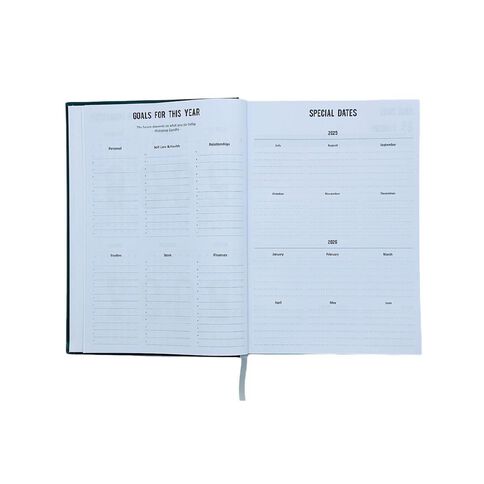 WS Mid Year Diary Day To Page 2025-26 Green