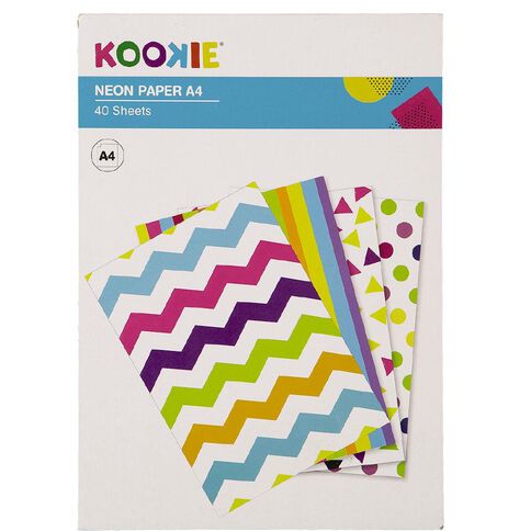 Kookie Neon Paper 40 Sheets A4
