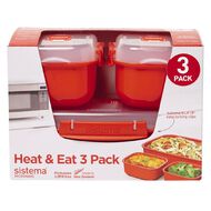 Sistema Heat & Eat Red Mid 3 Pack