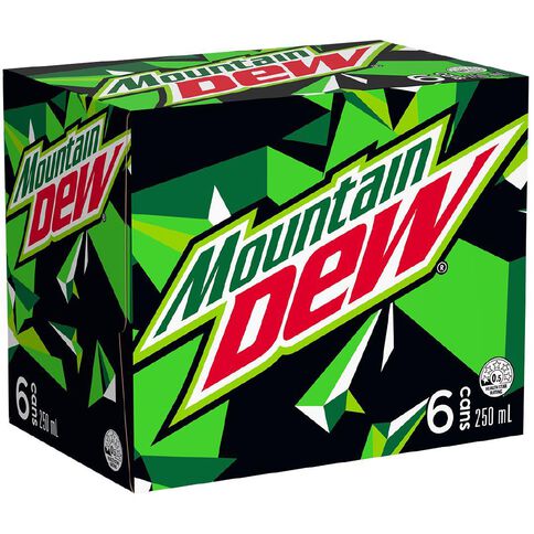 Mountain Dew 250ml 6 Pack