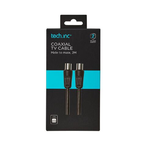 Tech.Inc Coaxial Fly Lead Plug to Plug 2 Metres