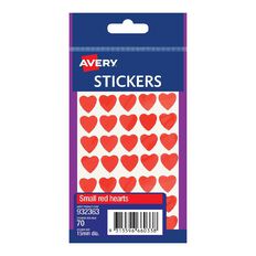 Avery Hearts Stickers 15mm Diameter