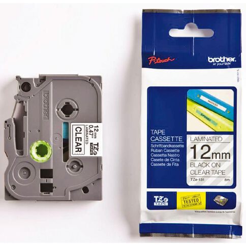 Brother Label Tape Tze-131 12mm Black On