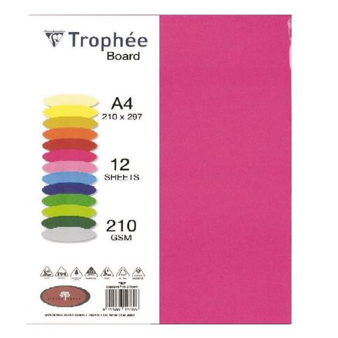 Trophee Board 210gsm Intensive Pink 12 Pack