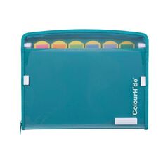 ColourHide Zip it Expanding File Teal Green