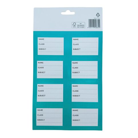 WS Colour Pop Book Labels Teal