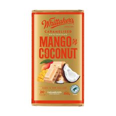 Whittaker's Caramelised White Choc Mango & Coconut Block 250g