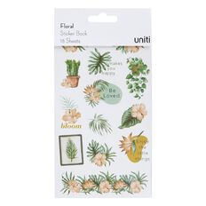 Uniti Floral Mini Sticker Book 18 Sheets