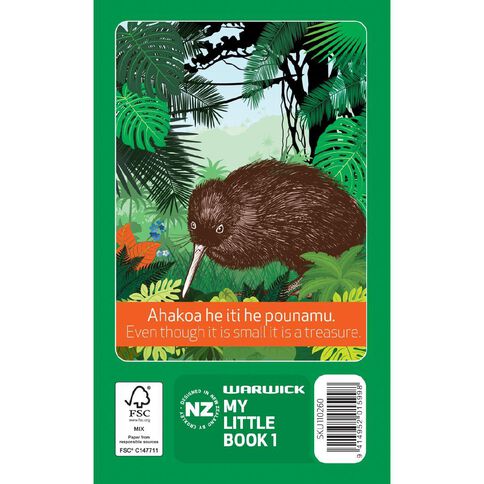 Warwick My Little Book 12mm Ruled 64 Page Green