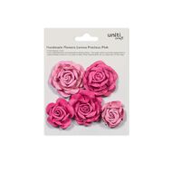 Handmade Flowers Lorena Precious Pink Approx 3-5cm 5pc