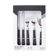 Living & Co Cutlery Set 40 Piece Black