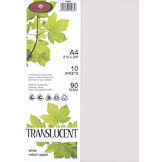 Direct Paper Translucent Vellum Paper White A4 10 Pack