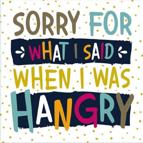 Artwrap Printed Napkins Hangry 2-ply 33cm x 33cm 20 Pack