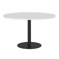 Knights Polo Meeting Table 1200 Round White Top