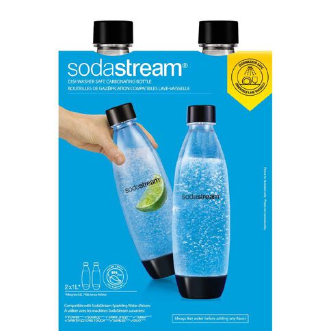 Sodastream Dishwasher Safe Twin Pack Fuse Bottle 1L