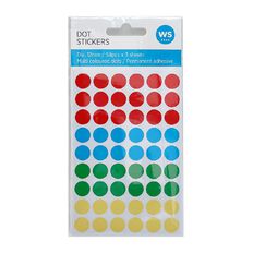 WS Dot Stickers 162 Labels 12mm Diameter
