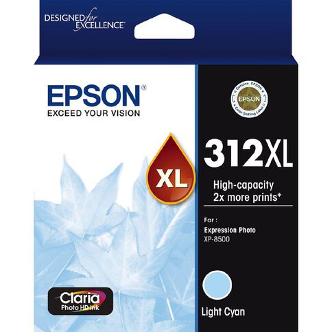 Epson Ink 312XL Light Cyan Ink Claria Photo HD (830 Pages)