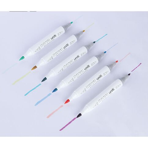 Uniti Dual Ended Markers Pastels 6 Pack
