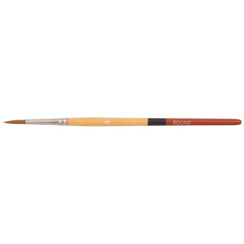 Princeton Snap Brush Short Handle Taklon Round 4 Gold