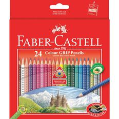 Faber-Castell Grip Coloured Pencils 24 Pack Multi-Coloured 24 Pack