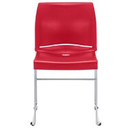 Buro Seating Envy Stacking Chair Red Reflective Silver Frame Red