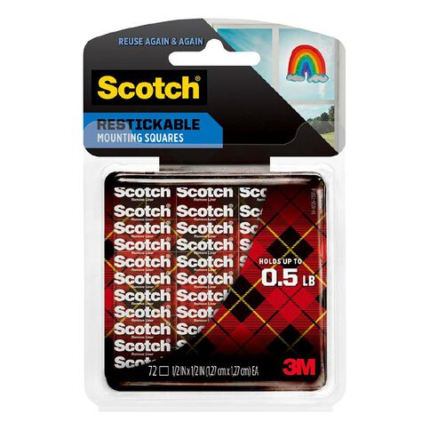 Scotch Reusable Mounting Tabs R103 Clear