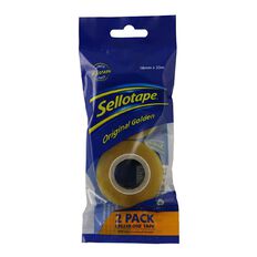Sellotape Cellulose Tape 18mm x 33m 2 Pack Clear