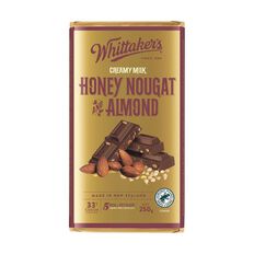 Whittaker's Honey Nougat and Almond Chocolate Block 250g