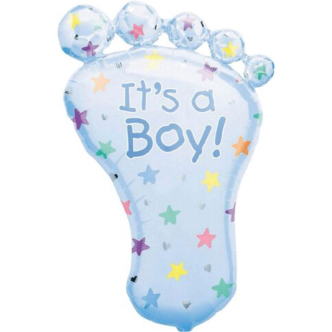 Anagram Its A Boy Foot Foil Balloon Supershape 25in