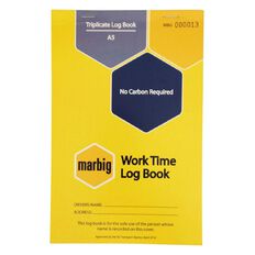 Marbig Worktime Triplicate 50 Leaf Yellow A5