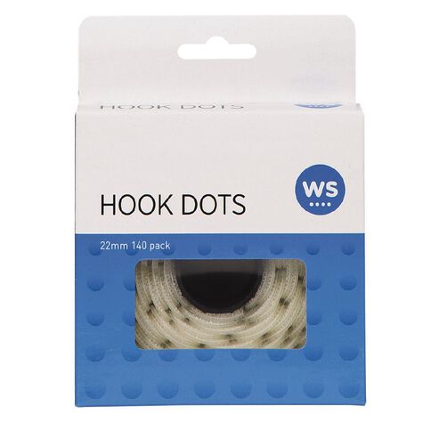 WS Hook Dots 22mm 140 Pack White
