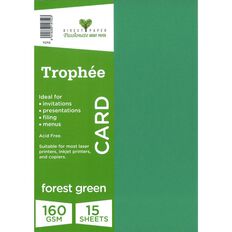 Trophee Card 160gsm 15 Pack Forest Green A4