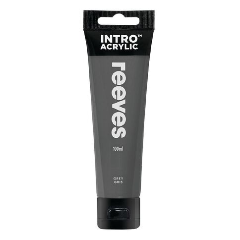 Reeves Intro Acrylic Paint Grey 100ml
