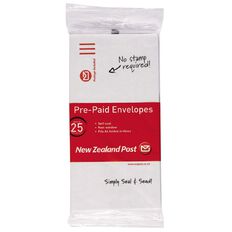 New Zealand Post Prepaid Non Window DLE Envelope 25 Pack White