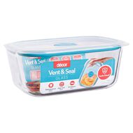 Decor Vent & Seal Glass Oblong Clear 1L