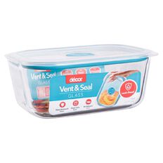 Decor Vent & Seal Glass Oblong Clear 1L