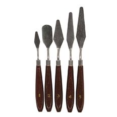 Uniti Metal Palette Knives Silver 5 Pack