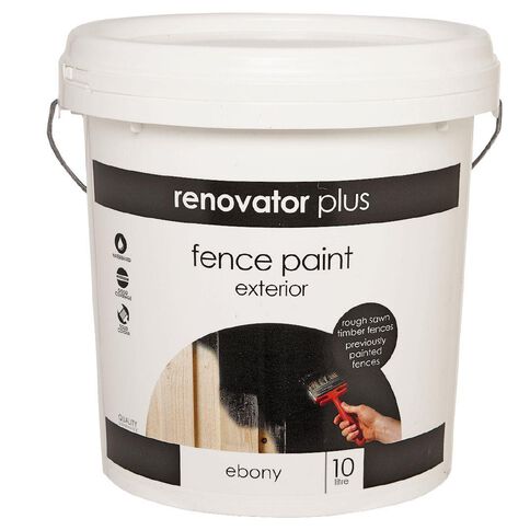Renovator Plus Fence Paint Ebony 10L