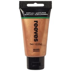 Reeves Metallic Acrylic Paint 75ml Bronze