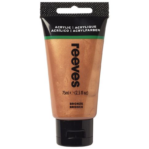 Reeves Metallic Acrylic Paint 75ml Bronze