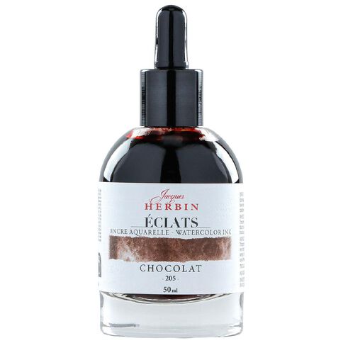 Jacques Herbin Eclats Watercolour Ink 205 Chocolate 50ml