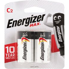 Energizer Max Alkaline Batteries C 2 Pack