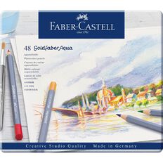 Faber-Castell Goldfaber Watercolour Pencils Tin of 48 Assorted