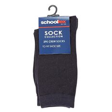Schooltex Plain Crew Socks 2 Pack