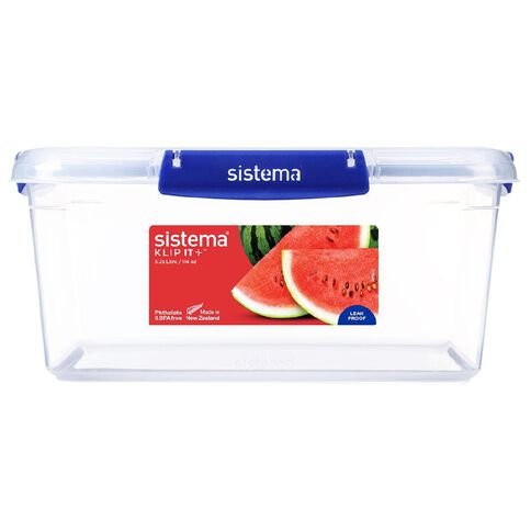 Sistema Klip It Plus Rectangular Container Blue Mid 3.35L