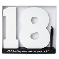 Party Inc 18th Birthday Sign with Pen