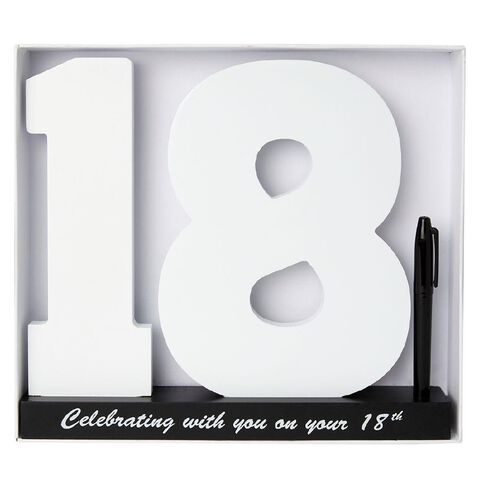 Party Inc 18th Birthday Sign with Pen